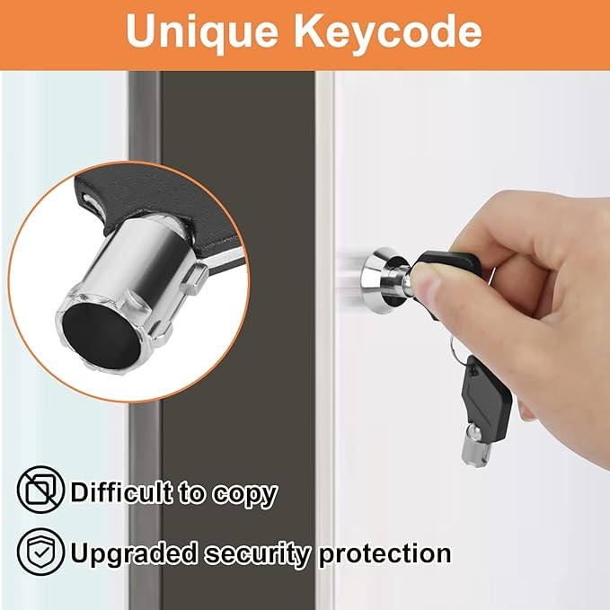 Cam Lock RV Locks for Storage Door 1inch RV Compartment 4PCS Keyed Alike,Trailer Replacement Set with Keys, Chrome Finish (4, 1 Inch) thumbnail 6