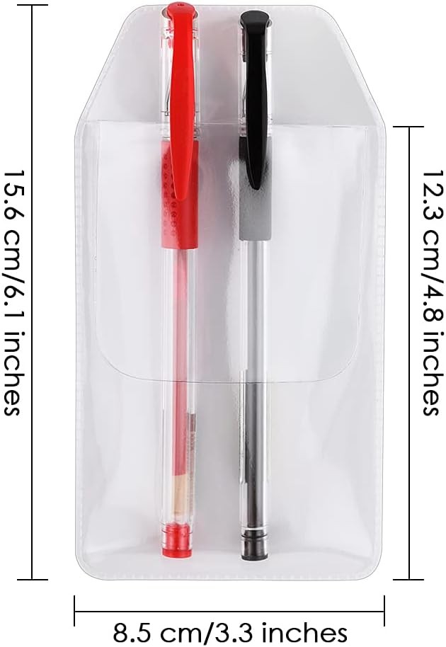 DS. DISTINCTIVE STYLE Shirt Pocket Protector 10 Pieces PVC Pocket Protectors for School Hospital Office Supplies (Clear) thumbnail 6