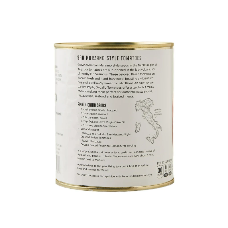 DeLallo Imported San Marzano Style Italian Crushed Sweet Tomatoes, Shelf Stable, 28 oz Can thumbnail 6