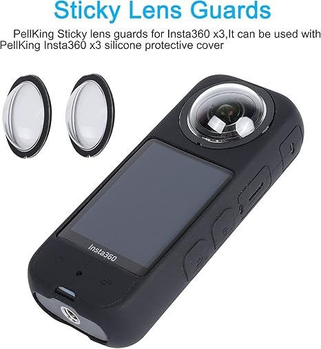 PellKing Camera Protective Accessories Kit for Insta360 X3, Insta 360 X3 Bundle Include Lens Guard/Silicone Protective Cover/Screen Protectors/Camera Case thumbnail 2