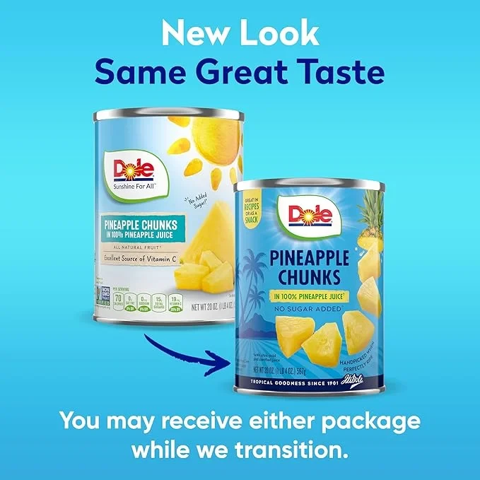 Dole Pineapple Chunks in 100% Pineapple Juice, 20 oz Can thumbnail 6