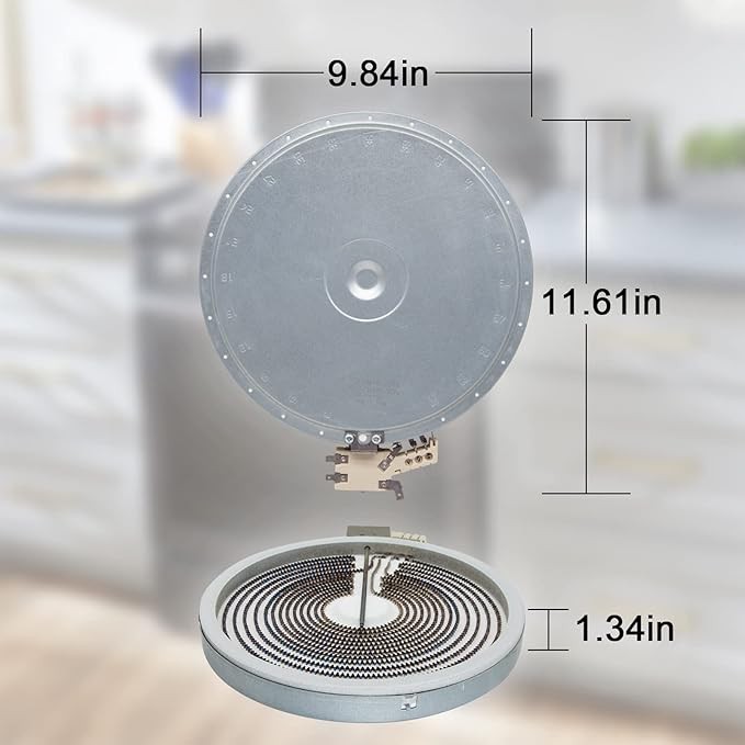 Upgraded WB30T10133 Radiant Surface Element Range 9 Inch Dual Surface Element Compatibles with GE Oven Range Cooktop Electric Stove Parts Replace 1474218 AP4345739, EA2321567, AH2321567, PS2321567 thumbnail 5