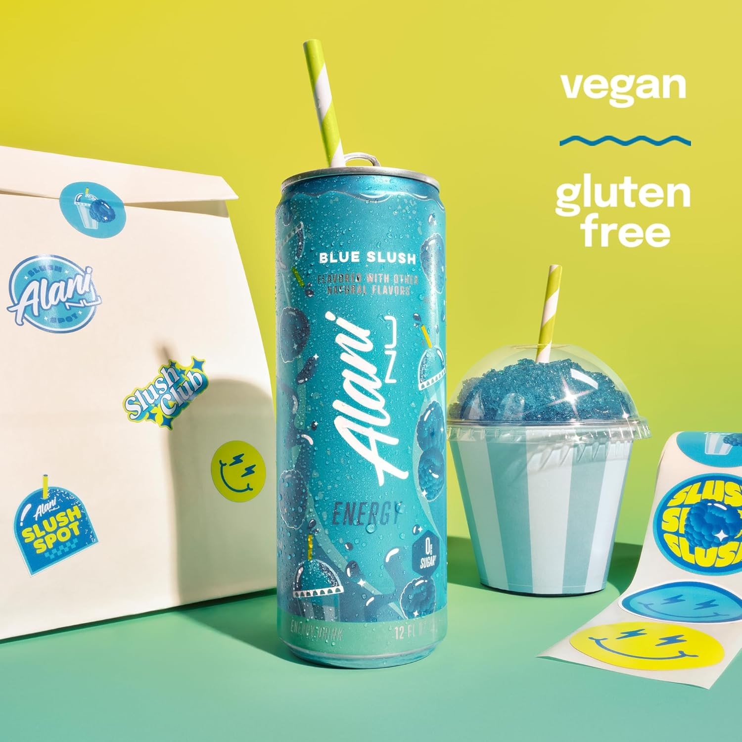 Alani Nu Blue Slush Sugar Free, Low Calorie Energy Drinks | 200mg Caffeine | Pre Workout Performance with Antioxidants | Biotin B Vitamins | Zero Sugar | 15 Calories or Less | 12 Fl Oz Cans (24 Pack) thumbnail 3