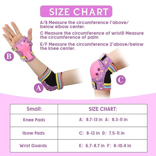 Kids Knee Pads for Girls Boys Toddler 3-8 Years Old Knee and Elbow Pads with Wrist Guards Youth Protective Gear Set for Skateboard Cycling Roller Bike Inline Scooter Skating thumbnail 6