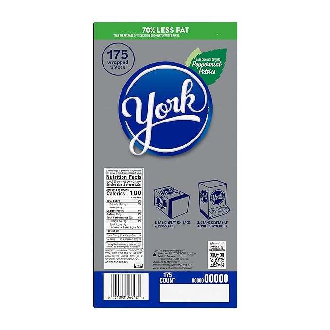 YORK Dark Chocolate Peppermint Patties, Candy Bulk Box, 84 oz (175 Pieces) thumbnail 5