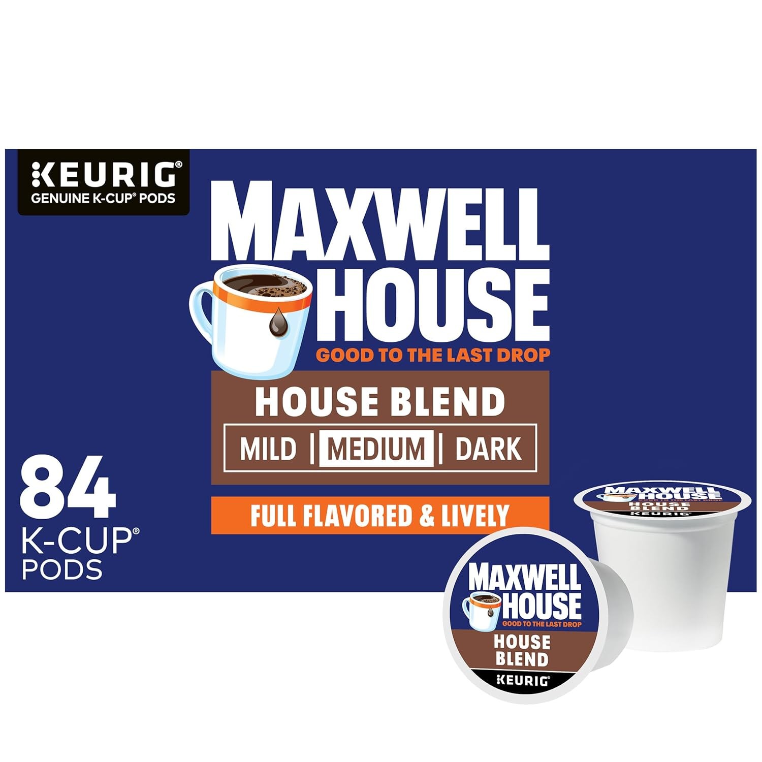 Maxwell House Blend Medium Roast K-Cup Coffee Pods, 84 ct Box