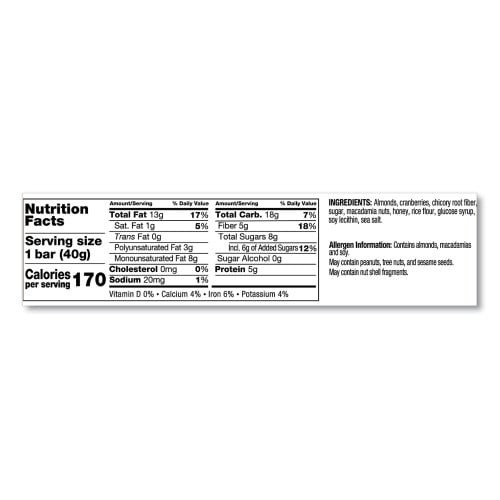 KIND Plus Nutrition Boost Bar, Cranberry Almond and Antioxidants, 1.4 oz, 12/Box (17211) thumbnail 6