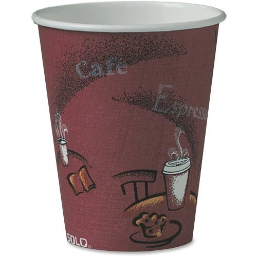 Solo 8 oz Bistro Design Disposable Paper Cups (378SI0041CT)