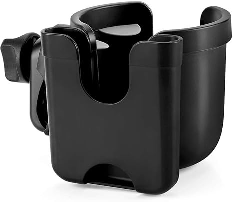 Accmor Stroller Cup Holder with Phone Holder, Bike Cup Holder, Universal Cup Holder for Uppababy Nuna Doona Strollers, 2-in-1 Cup Phone Holder for Stroller, Bike, Wheelchair, Walker, Scooter