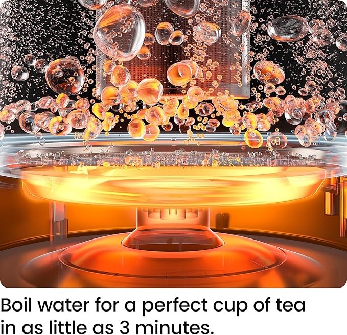 Chefman Electric Kettle with Tea Infuser, 1L 1500W, Removable Lid for Easy Cleaning, Boil-Dry Protection, Stainless Steel Filter, BPA Free, Auto Shut Off Hot Water Boiler, Small Electric Tea Kettle thumbnail 4