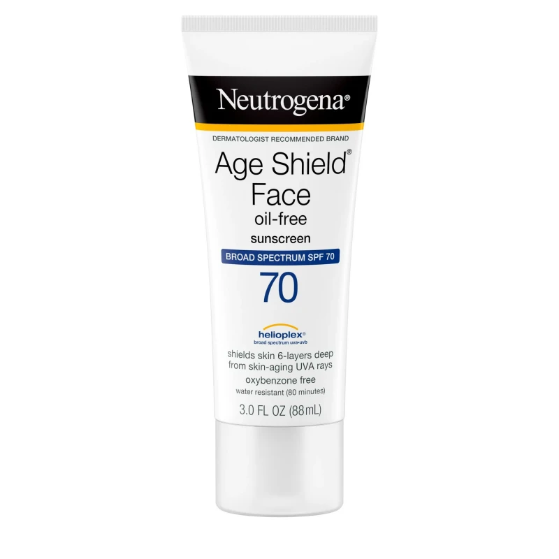 Neutrogena Age Shield Face Oil-Free Sunscreen, SPF 70 Sunblock, 3 fl oz thumbnail 6
