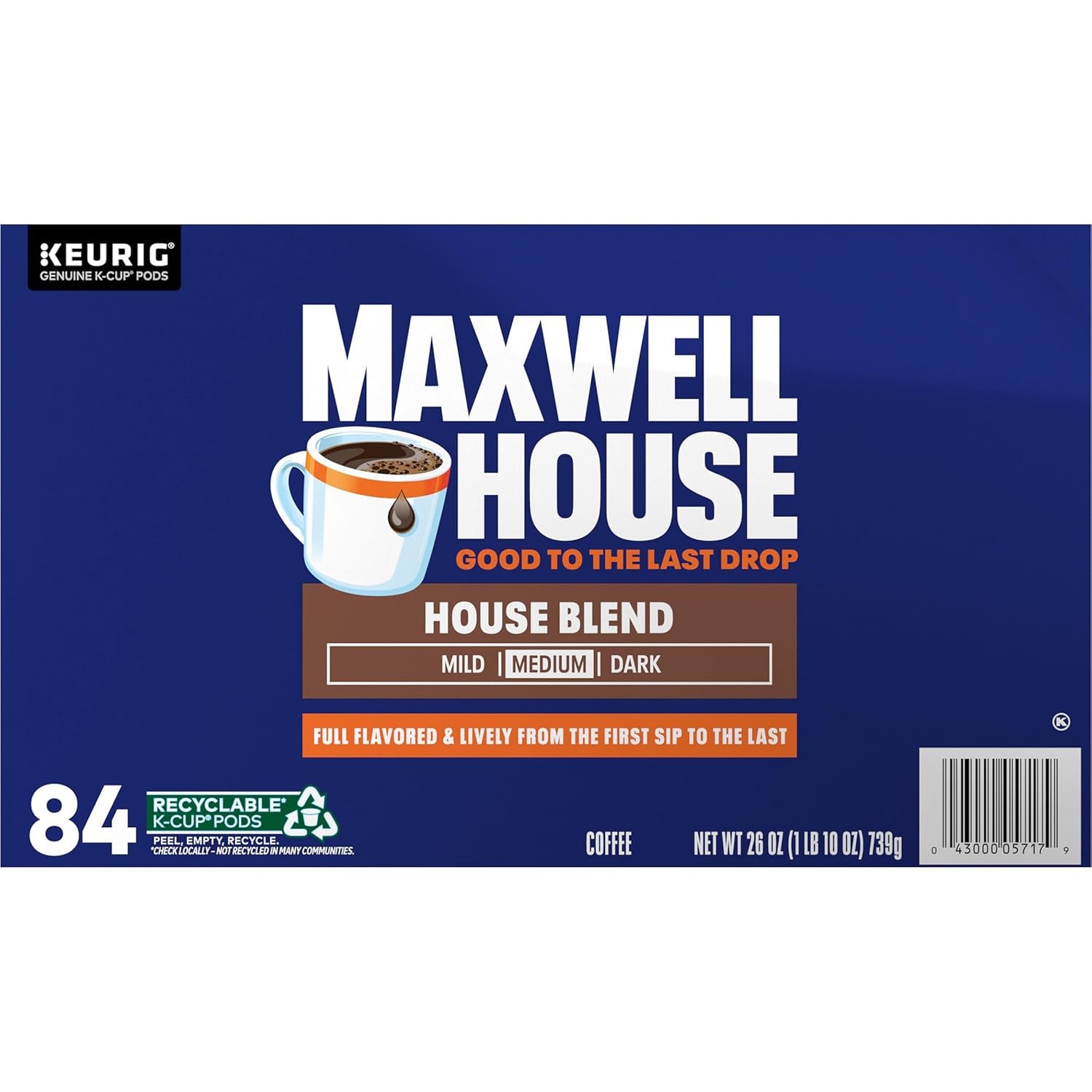 Maxwell House Blend Medium Roast K-Cup Coffee Pods, 84 ct Box thumbnail 6