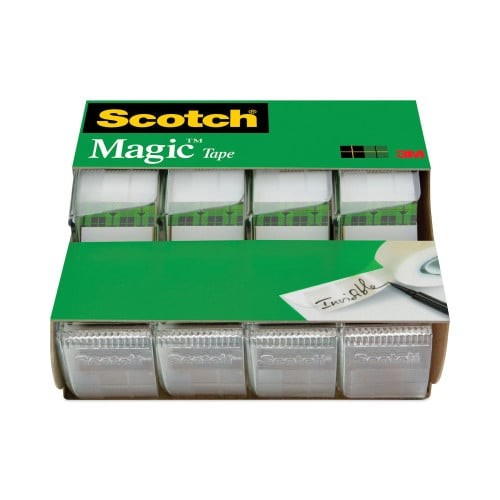 Scotch Magic Tape in Handheld Dispenser, 1" Core, 0.75" x 25 ft, Clear, 4/Pack (4105) thumbnail 8
