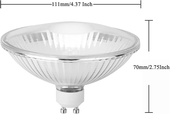 Dimmable GU10 Based AR111/FR111 Halogen Bulb, 75W 900LM Reflector Flood Light for Down Light Track Light Warm White 3000K (Pack of 4) thumbnail 4