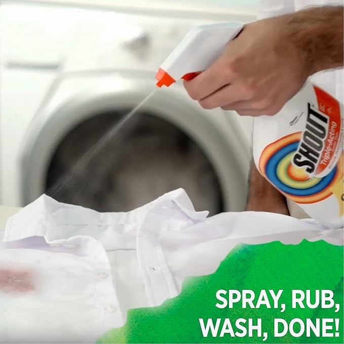 Shout Active Enzyme Laundry Stain Remover Spray, 22 Fl Oz (Pack of 1), White thumbnail 6