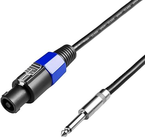 2Pcs 50 Feet Professional Speakon to 1/4 Speaker Cable, Pair 50 ft 12 Gauge Speakon to 1/4 Male TRS Inch Audio Amplifier Connection Heavy Duty Cord Wire with Twist Lock (50Feet-2Pack) thumbnail 6
