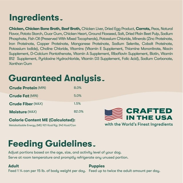 Jinx Bone Broth Stew Grain-Free Chicken & Vegetables Wet Dog Food, 13 oz Can thumbnail 2