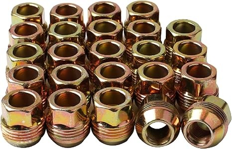 Set of 24, 14mmx1.5 OEM Factory Wheel Lug Nuts Replacement for Sliverado Sierra 1500 Yukon Avalanche Suburban Express 1500 C1500 K1500 Escalade Traverse Yukon M14x1.5 Studs 6 Lug Wheel