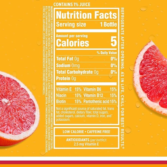 Sparkling Ice, Pink Grapefruit Sparkling Water, Zero Sugar Flavored Water, with Antioxidants and Vitamins, Zero Sugar, 17 fl oz Bottles (Pack of 12) thumbnail 3