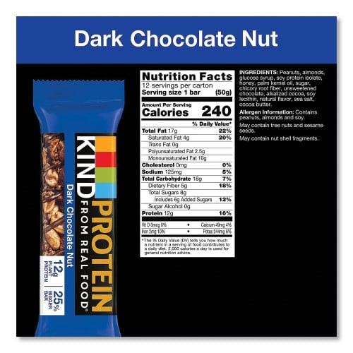 KIND Protein Bars, Double Dark Chocolate, 1.76 oz, 12/Pack (26036) thumbnail 2