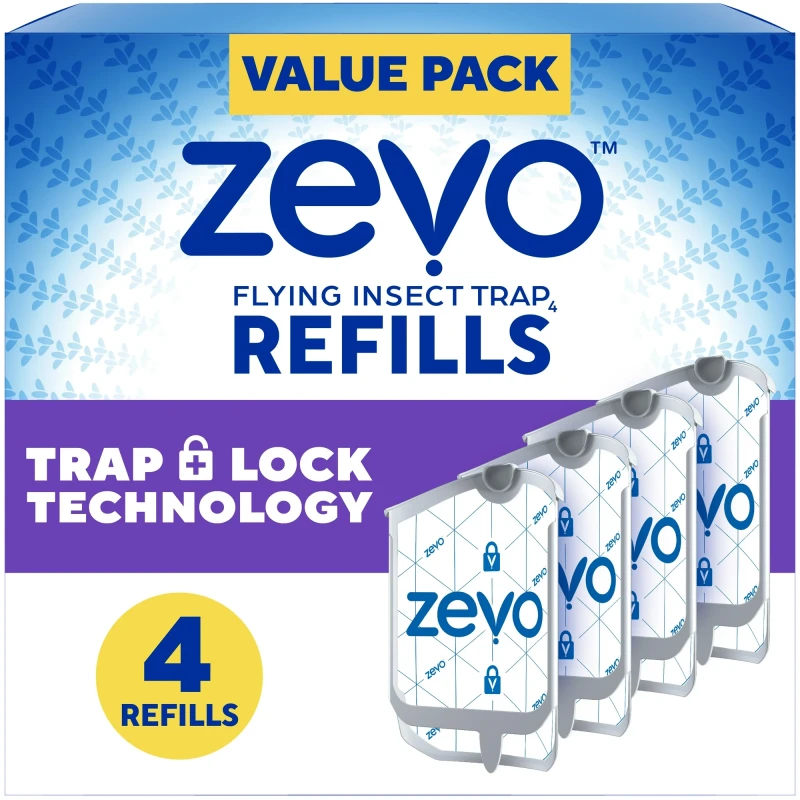 Zevo Flying Insect Trap Refills â€“ 4 Cartridges
