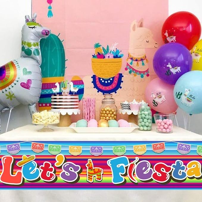 Large Fiesta Banner, Mexican Fiesta Party Supplies Decoration, Cinco De Mayo Party Supplies, Baby Shower Party Banner (Multicolor) thumbnail 3