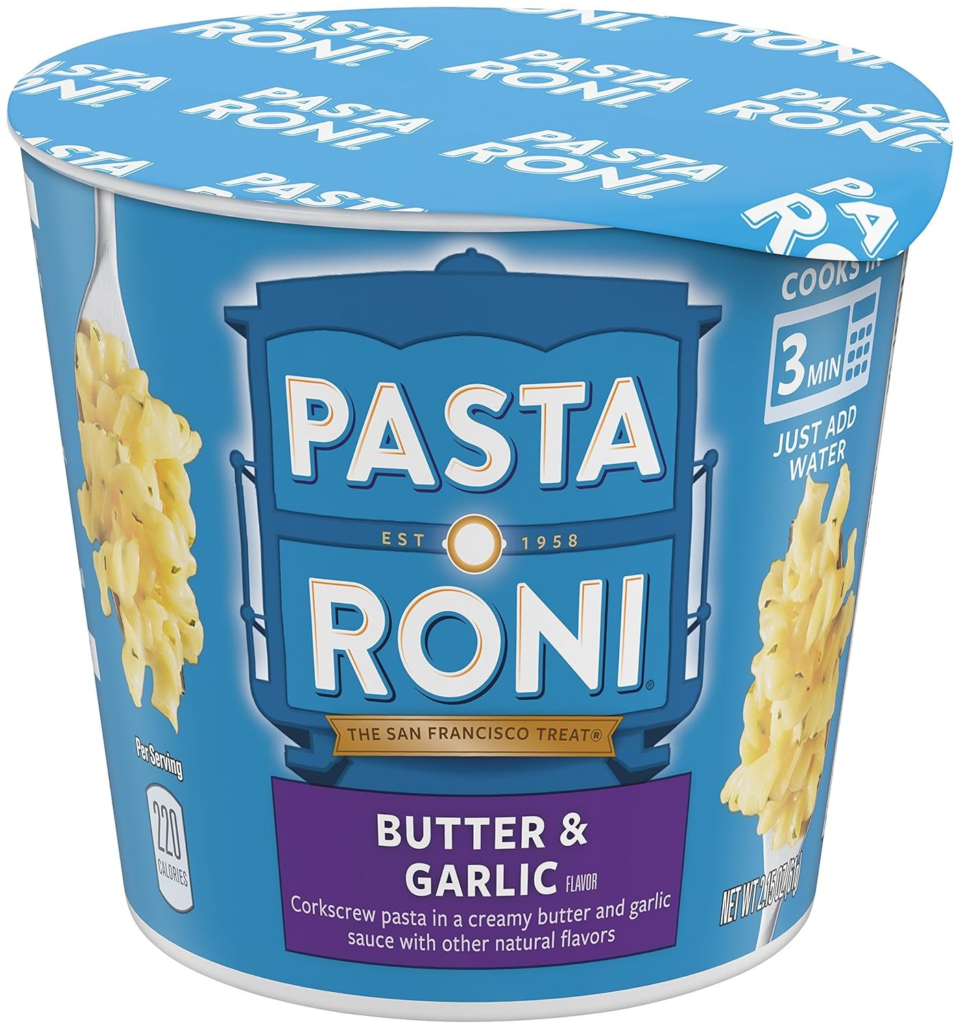 Pasta Roni Cups Mix, Butter & Garlic Pasta, 2.15 Oz (Pack of 12) thumbnail 5