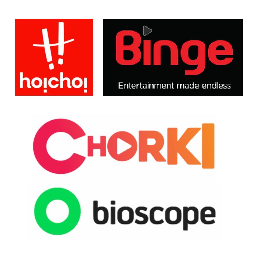 Hoichoi+ Chorki + Binge + Bioscope - 1 year combo license