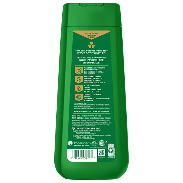 Irish Spring Original Moisturizing Body Wash for Men, 24-Hour Fresh, Face and Body Wash, Menâ€™s Body Wash, Biodegradable Ingredients, Paraben Free, Cool Fresh Scent, 20 fl oz Bottle thumbnail 3