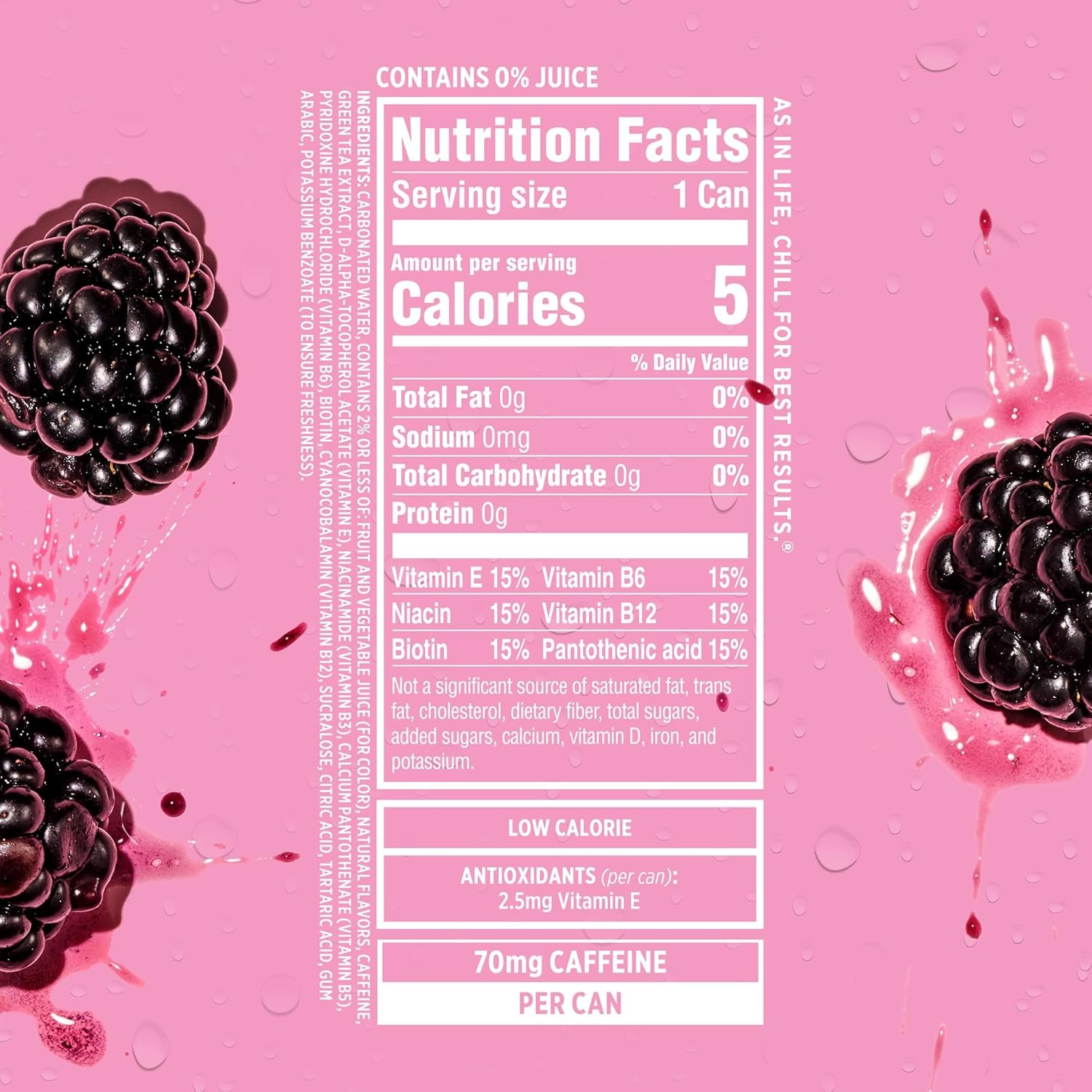 Sparkling Ice, Black Raspberry Sparkling Water, Zero Sugar Flavored Water, with Vitamins and Antioxidants, Low Calorie Beverage, 17 fl oz Bottles (Pack of 12) thumbnail 5