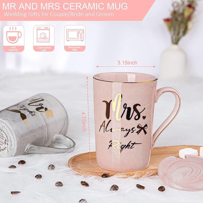 Biching Wedding Gifts for Couples, Mr and Mrs Gifts for Newlyweds thumbnail 5