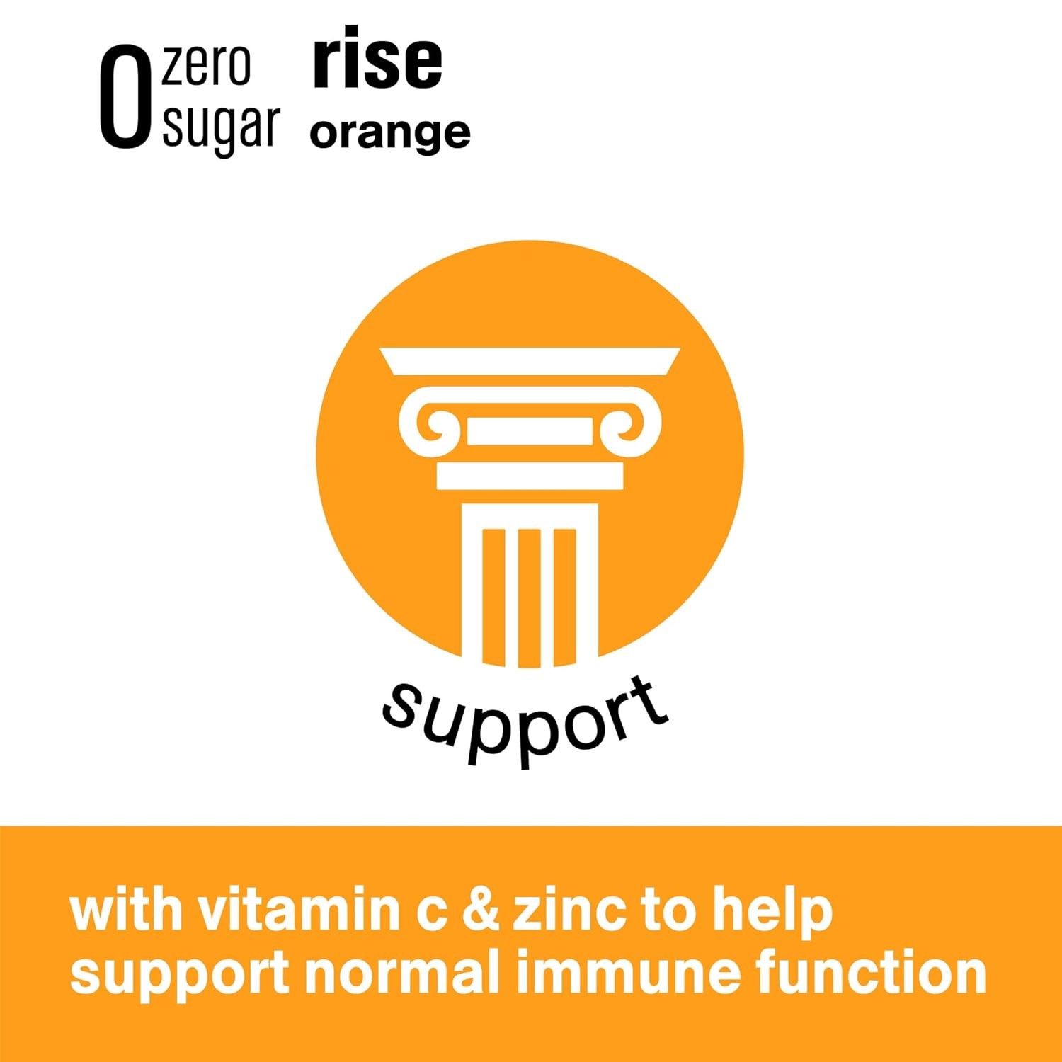 vitaminwater zero sugar rise, electrolyte enhanced water w/vitamins, orange drinks, 20 fl oz, 12 Pack thumbnail 4