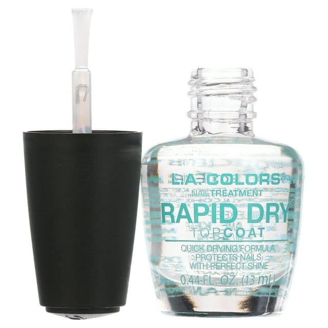 L.A. COLORS Color Craze Nail Polish, Rapid Dry Topcoat Treatment, Clear, 0.44 fl oz thumbnail 3