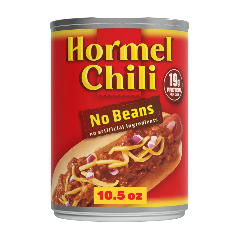 HORMEL Chili, Beef and Pork, No Beans Canned Chili, No Artificial Ingredients, Shelf-Stable, 10.5 oz Steel Can thumbnail 5