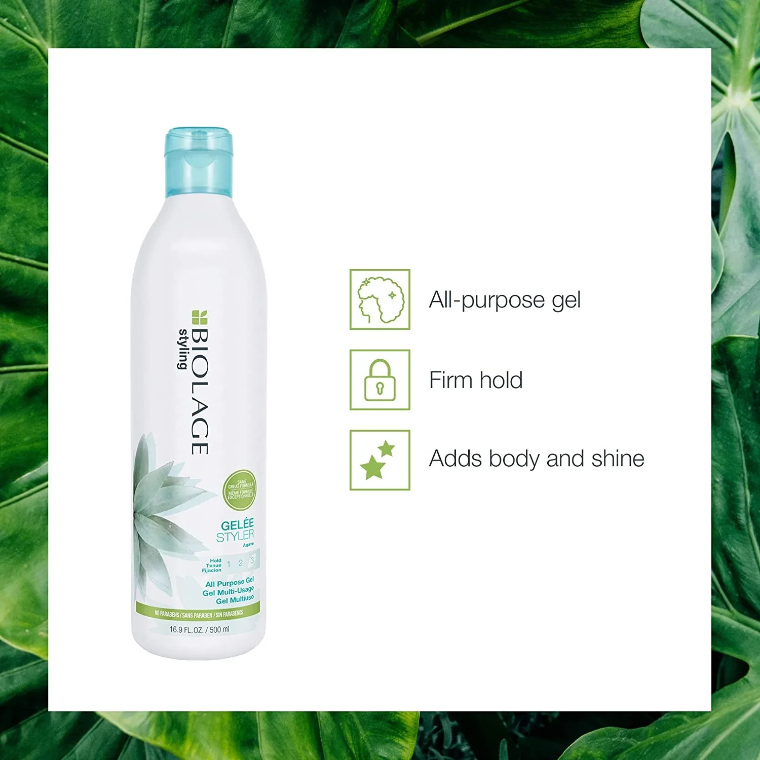BIOLAGE Styling GelÃ©e | Firm Hold That Adds Body, Shine & Control | For All Hair Types | Paraben-Free | Vegan - 16.9 Fl Oz thumbnail 2