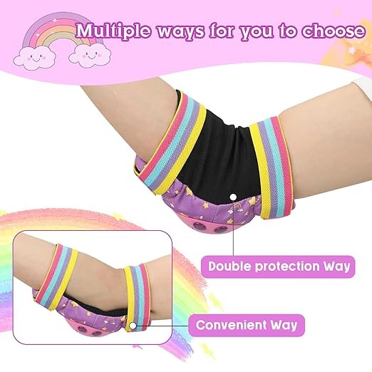 Kids Knee Pads for Girls Boys Toddler 3-8 Years Old Knee and Elbow Pads with Wrist Guards Youth Protective Gear Set for Skateboard Cycling Roller Bike Inline Scooter Skating thumbnail 4