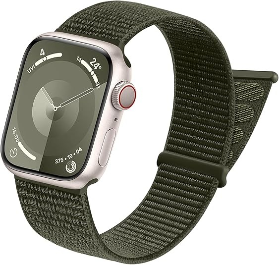 Sport Loop Band Compatible with Apple Watch Bands for Men 44mm 46mm 45mm 49mm 42mm 38mm 40mm 41mm Women,Stretch Adjustable Braided Nylon Straps for iWatch Series 10/9/8/7/6/5/4/3/2/1/SE/Ultra