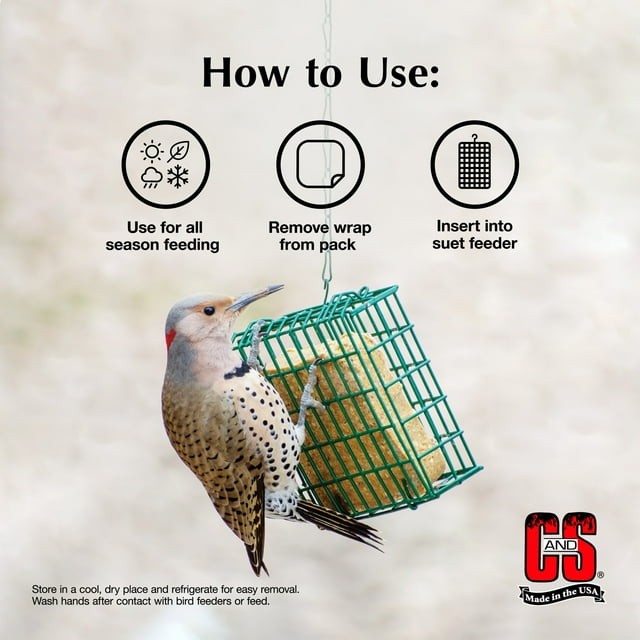 C&S Berry Suet Treat, for Wild Birds, 11.75 Ounces thumbnail 3