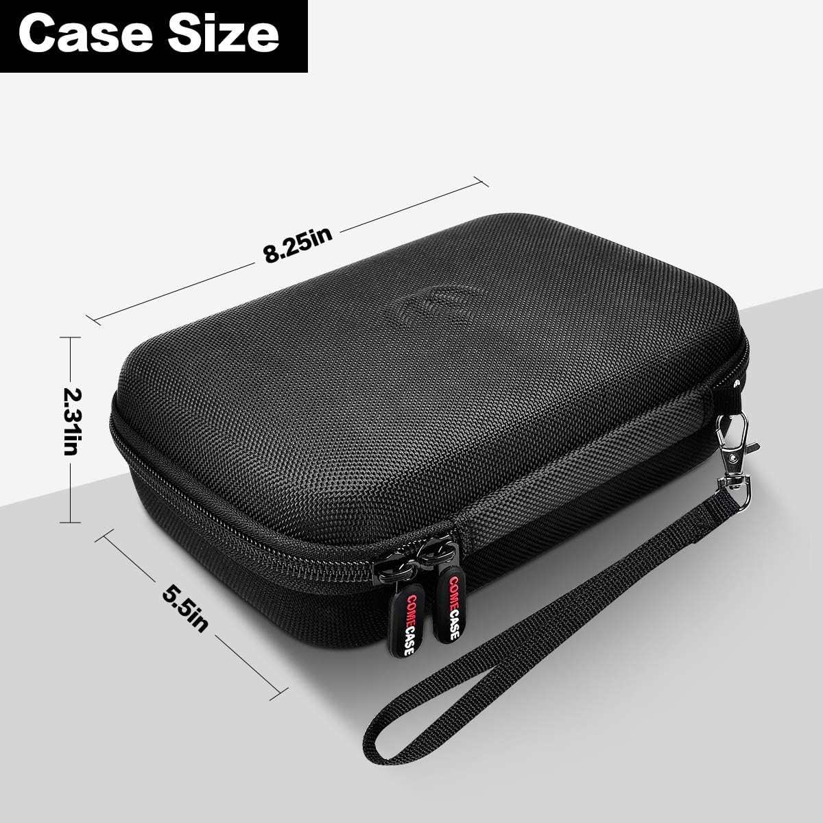 Case for Andis Professional T-Outliner Beard & Hair Trimmer, Model GTO 04780/04710/04603/04775, with Mesh Pocket for Attachment Set - Bag Only (Black+Grey Inner) thumbnail 6