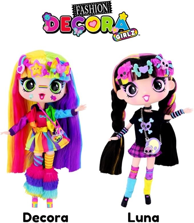 Decora Fashion Girlz Doll 11 inches-Decora + Luna | Set of 2 Fashion Dolls | Set of 2 Colorful Dolls | Nicely Packaged Set of Doll Clothes, Dolls & Accessories thumbnail 3