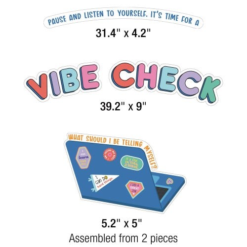 Carson-Dellosa Decorative Bulletin Board Set, 51-Piece Set, We Stick Together: Vibe Check, 14.1" x 17.9", Multicolor (110584) thumbnail 2