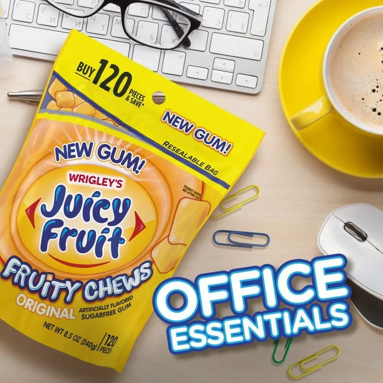 Juicy Fruit Chewing Gum, Value Pack - 120 Count Bulk Gum Bag thumbnail 6