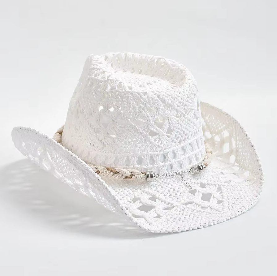 Summer Hand Woven Straw Hat for Women Shell Decoration Holiday Beach Sun Hat Chapeu Panama Feminino White thumbnail 5