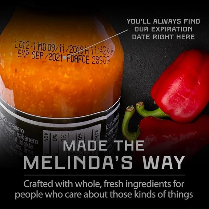 Melindaâ€™s Mango Habanero Hot Sauce - Sweet & Mild Mango Habanero Sauce Made with Real Mango, Fresh Peppers, Vinegar, Carrot & Lime - 10oz Squeeze, 1 Pack thumbnail 2