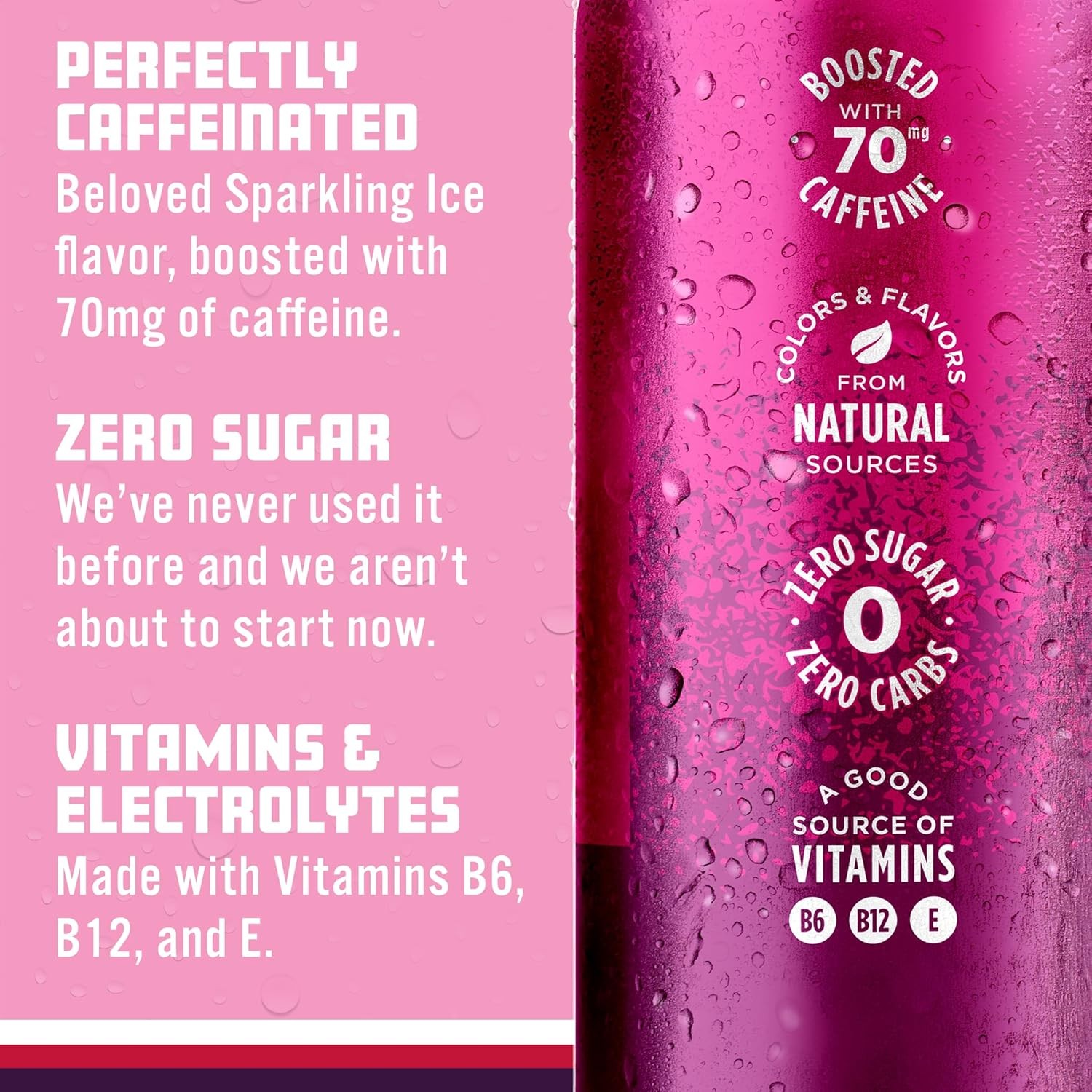 Sparkling Ice, Black Raspberry Sparkling Water, Zero Sugar Flavored Water, with Vitamins and Antioxidants, Low Calorie Beverage, 17 fl oz Bottles (Pack of 12) thumbnail 4
