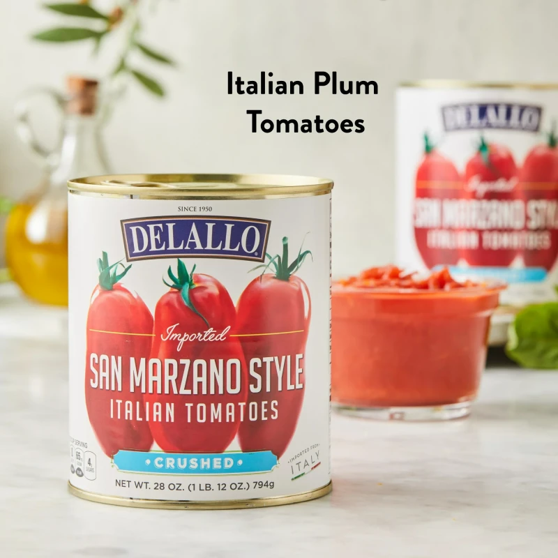 DeLallo Imported San Marzano Style Italian Crushed Sweet Tomatoes, Shelf Stable, 28 oz Can thumbnail 4