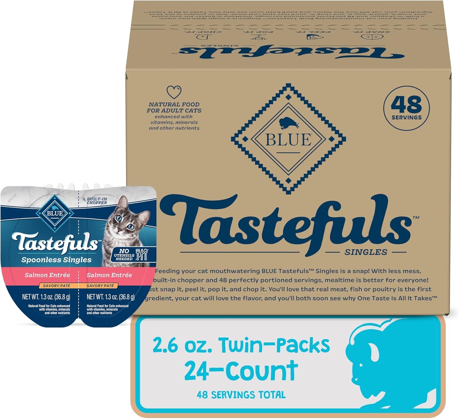 Blue Buffalo Wilderness Natural High-Protein Grain-Free Wet Food for Adult Cats, Duck PatÃ©, 3-oz. Cans, 24 Count thumbnail 4
