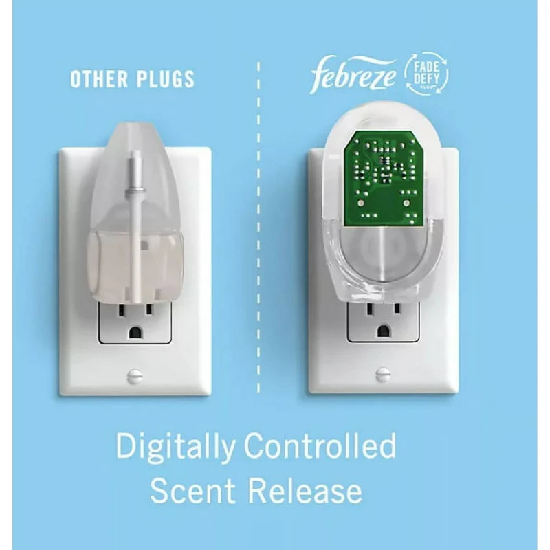 Febreze Plug Odor-Eliminating Air Freshener Refills, Linen & Sky (5 refills) thumbnail 2