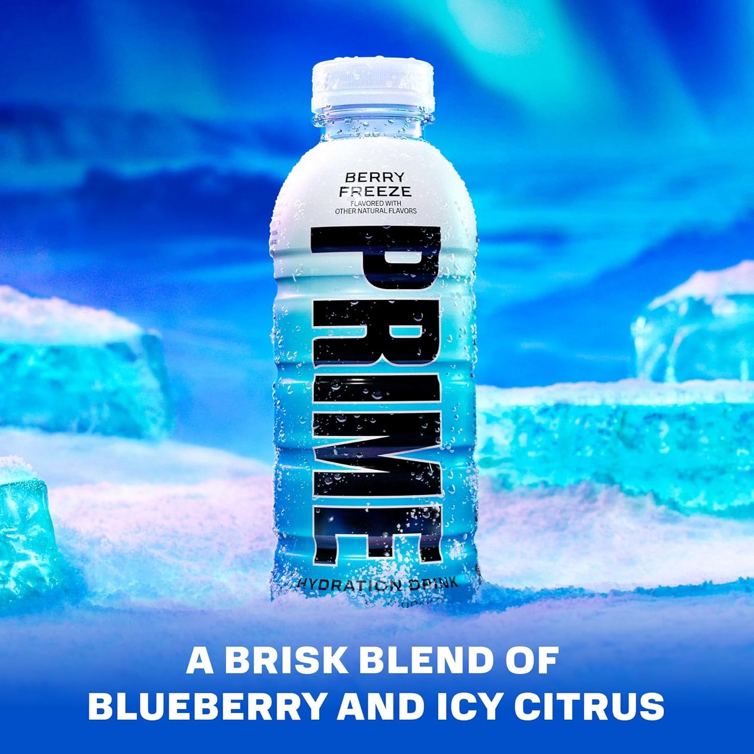 PRIME Hydration BERRY FREEZE, Sports Drinks, Electrolyte Enhanced for Ultimate Hydration, 250mg BCAAs, B Vitamins, Antioxidants, Low Sugar, 16.9 Fl Oz, 12 Pack thumbnail 4